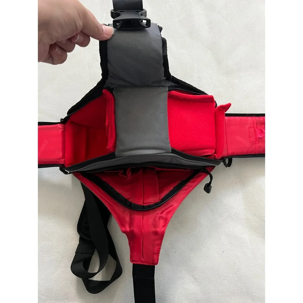 Caden Sling Camera Bag Gray Red DSLR Mirrorless Case Padded Crossbody Backpack